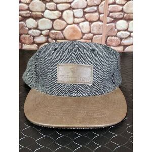 Heineken Leather Brimmed Herringbone Baseball Hat Cap Adjustable Strap Back